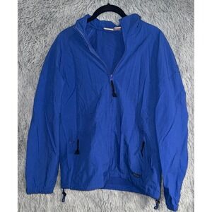 Vintage Woolrich Unisex Anorak Jacket Blue Ltweight Pullover Hooded Small unisex